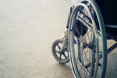 Close-up of bicycle wheel