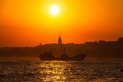 Galata tower at sunset