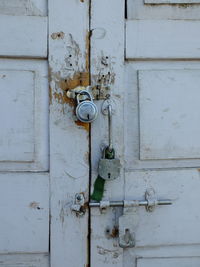 Close-up of closed door