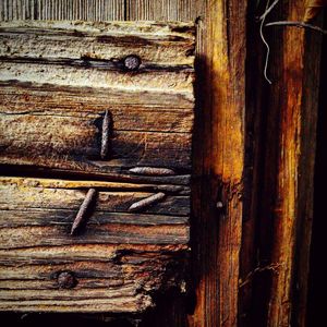 Full frame shot of old wooden plank