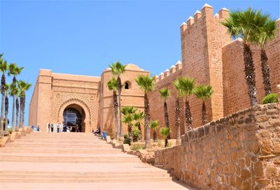 View of old building against blue sky