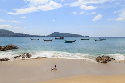 Scenic view of sea against sky