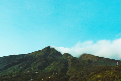 Low angle view of mountain against sky