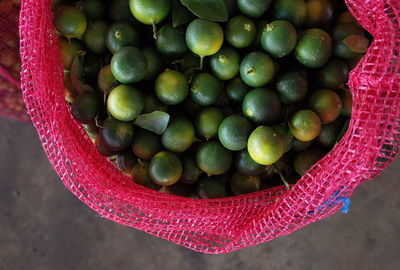 High angle view of fruits