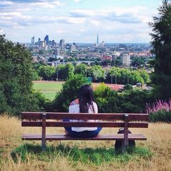 People sitting in park