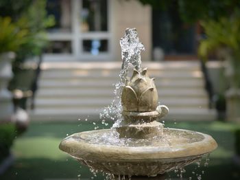 Close-up of water fountain