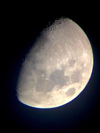 Low angle view of moon in sky