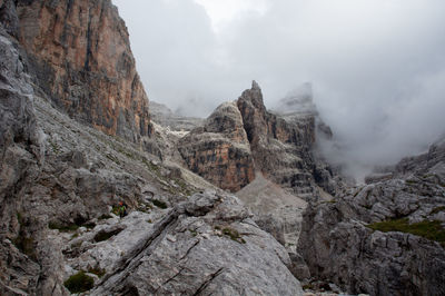 Scenic view of rocky mountains