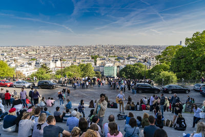 View of paris from sacre coeur, montmartre, france