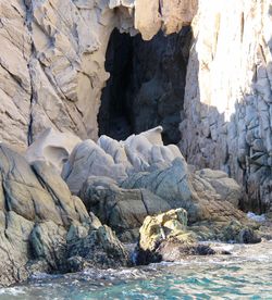 Rock formations in sea