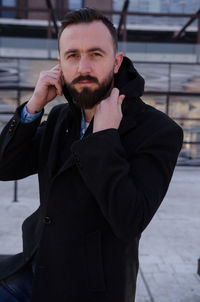 Man standing in snow