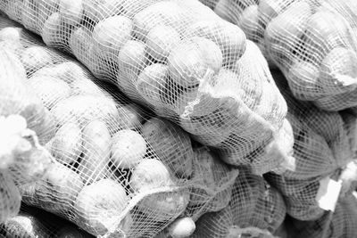 Full frame shot of shells for sale at market stall