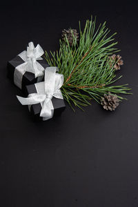 Close-up of christmas decoration on table