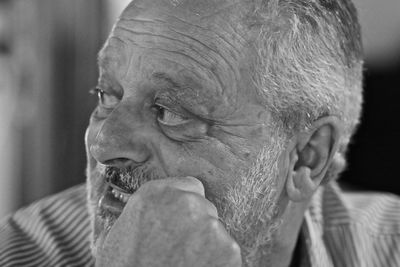 Close-up of smiling bearded man 