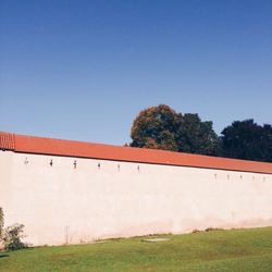 View of built structure against clear sky
