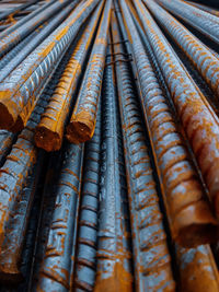 Full frame shot of rusty metallic structure