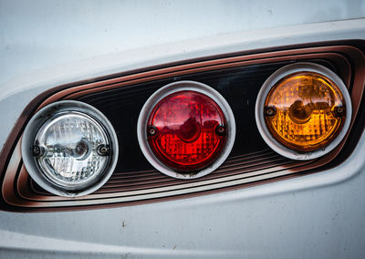 Close-up of car tail lights