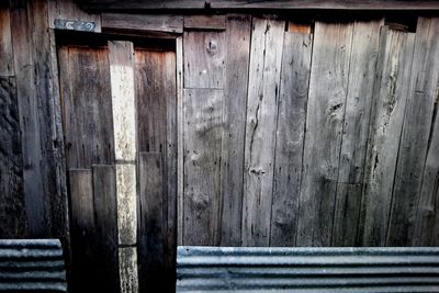 Close-up of wooden door
