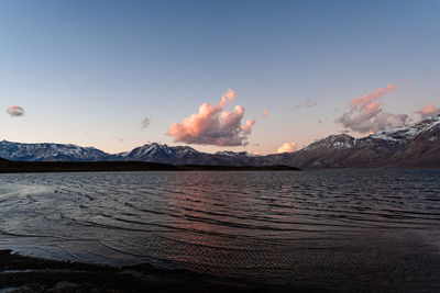 Panoramic view of mountains against sky during sunset the andes argentina