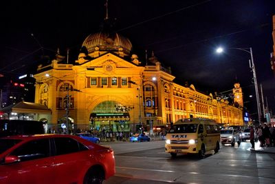 City street at night