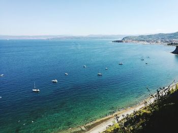 High angle view of sea