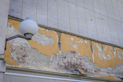 Low angle view of weathered building