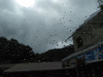 Water drops on glass window