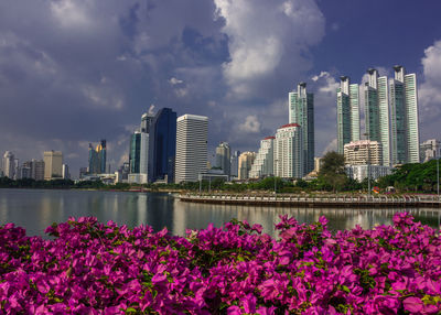 View of modern buildings against sky