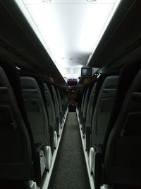 Interior of airplane