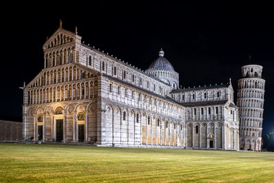 View of historical building against sky at night