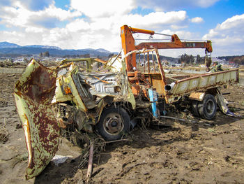 Tsunami damage at noda, iwate prefecture, japan march 2011