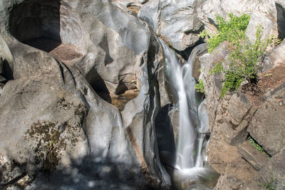 Scenic view of waterfall