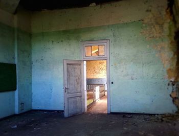 Interior of abandoned house