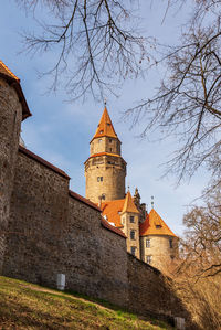 Low angle view of historic building against sky