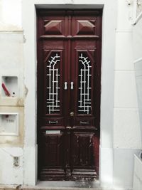 Close-up of closed door