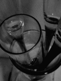 High angle view of drink in glass