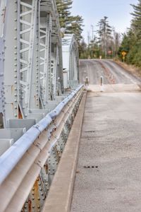 View of a road along plants