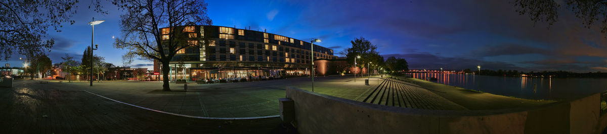 Panoramic view of buildings against sky