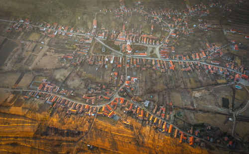 High angle view of cityscape