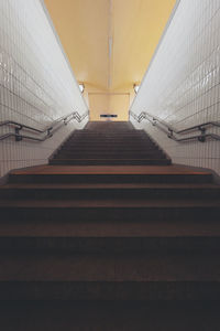 Low angle view of steps in subway