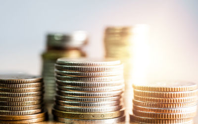 Close-up of coins