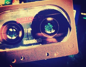 Close-up of old vintage car