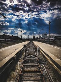 Railroad tracks against sky
