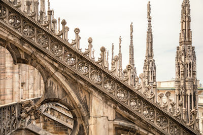 Architecture details of duomo di milano - one of the largest cathedrals in the world, milan, italy