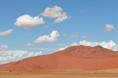 Scenic view of desert against sky