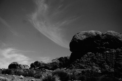 Low angle view of mountain against sky