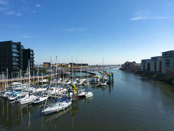 Boats in harbor