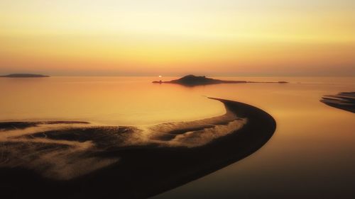 Sunrise over island