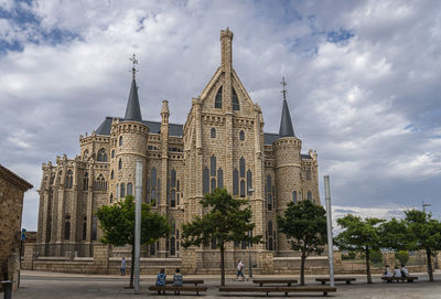  view of the episcopal palace in the city of astorga, spain