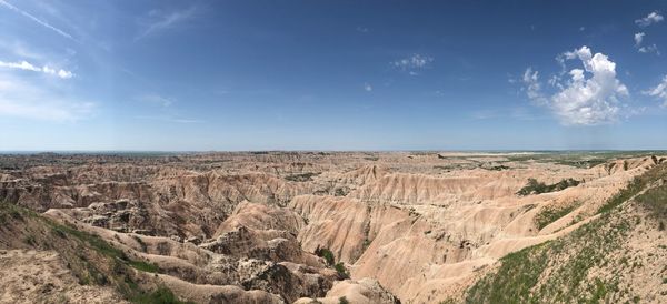 Scenic view of dramatic landscape against sky